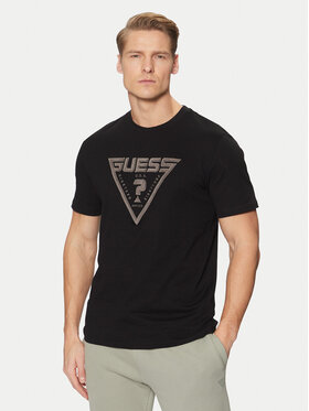 Guess Guess Tričko Z5RI03 I3Z14 Čierna Regular Fit