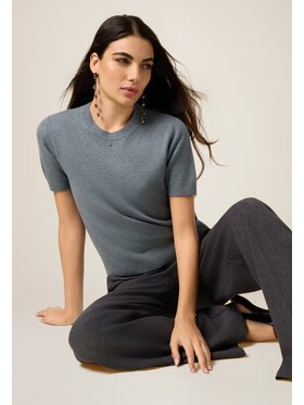 Oltre Oltre Sweter M266J005524N013 Szary Regular Fit