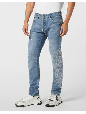 PHILIPP PLEIN PHILIPP PLEIN Jeansy 25891 Modrá Straight Leg