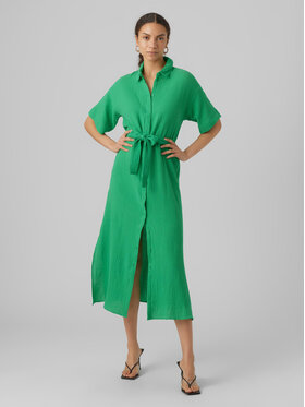 Vero Moda Vero Moda Košilové šaty Natali 10283129 Zelená Regular Fit
