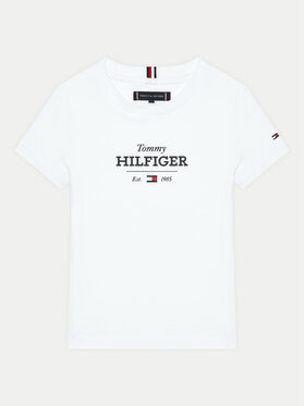 Tommy Hilfiger Tommy Hilfiger Тишърт KB0KB09356 S Бял Regular Fit