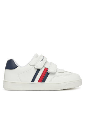 Tommy Hilfiger Tommy Hilfiger Sneakers Stripes Low Cut Velcro Sneaker T1X9-33839-1355 S Bianco