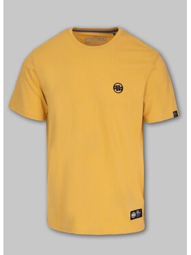 PITBULL PITBULL T-Shirt Koszulka męska SMALL LOGO L Żółty Regular Fit
