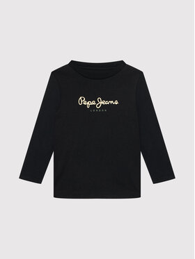 Pepe Jeans Pepe Jeans Bluzka New Herman PB501010 Czarny Regular Fit