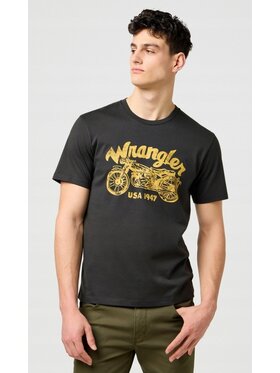 Wrangler Wrangler T-shirt Americana Tee Nero Regular Fit