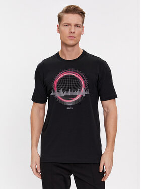 Boss Boss Tricou 50506372 Negru Regular Fit