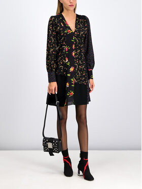 MCQ Alexander McQueen Kasdieninė suknelė 572091 RNJ06 1000 Juoda Regular Fit