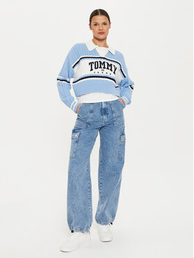 Tommy Jeans Jeans Hlače Claire DW0DW18176 Modra Wide Leg