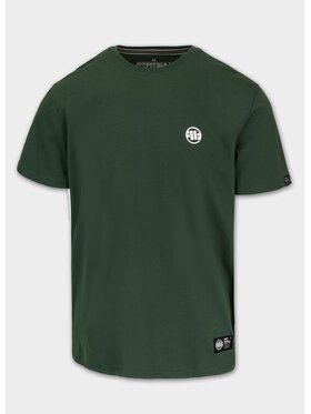 PITBULL PITBULL T-Shirt Koszulka męska SMALL LOGO XL Zielony Regular Fit