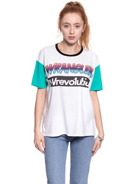 Wrangler Wrangler T-Shirt WREVOLUTION TEE Biały Regular Fit