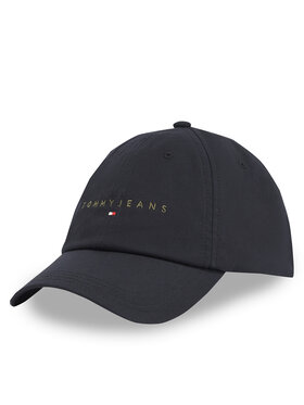 Tommy Jeans Tommy Jeans Cepure ar nagu Tjm Linear Logo Cap AM0AM12958 Melns