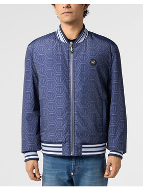 PHILIPP PLEIN PHILIPP PLEIN Bunda bomber 31145 Tmavomodrá Regular Fit
