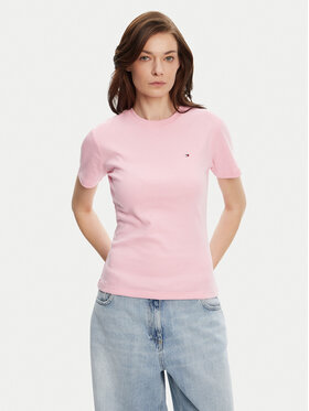 Tommy Hilfiger Tommy Hilfiger T-krekls New Cody WW0WW40587 Rozā Slim Fit