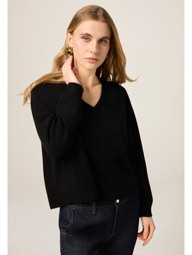 Oltre Oltre Sweter M186E002209N033 Czarny Regular Fit
