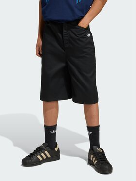 adidas adidas Szorty materiałowe 158994 Czarny Loose Fit