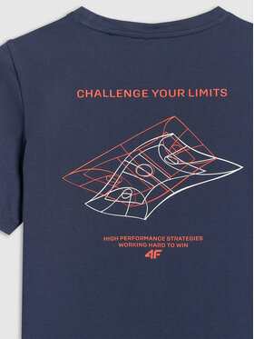4F 4F T-Shirt URBAN COMMUTER Granatowy Regular Fit