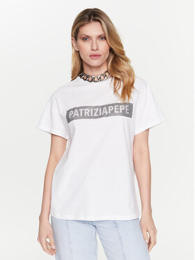 Patrizia Pepe Patrizia Pepe T-Shirt 8M1460/J074-W103 Biały Regular Fit