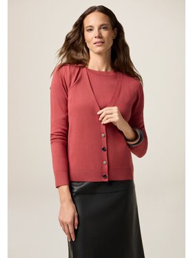 Oltre Oltre Cardigan M286J005020N027 Rosso Slim Fit