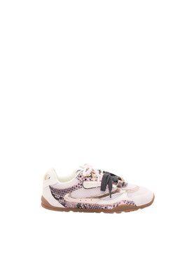 PINKO PINKO Sneakersy Sneakers stampa pitone con lacci doppi Różowy