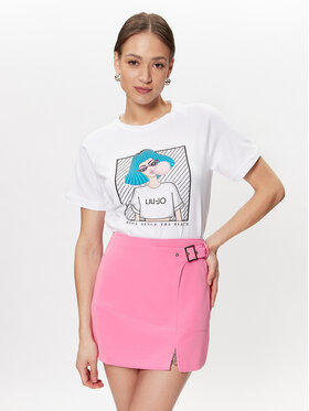 Liu Jo Beachwear Liu Jo Beachwear Тишърт VA3118 J5003 Бял Regular Fit