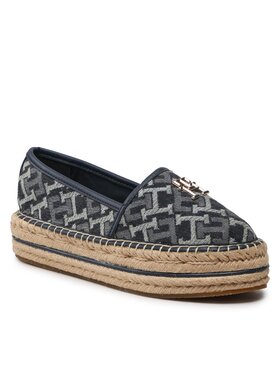 Tommy Hilfiger Tommy Hilfiger Espadrilles Th Monogram Denim Espadrille FW0FW06934 Dunkelblau