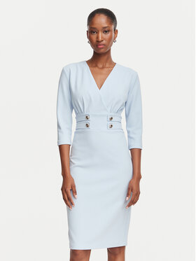 Rinascimento Rinascimento Коктейльна сукня CFC0131070003 Світло-синій Slim Fit