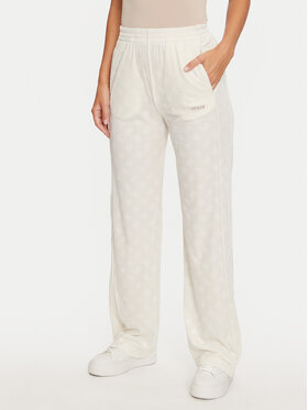 Guess Guess Hlače Krissy V4BB05 KCHS2 Bijela Relaxed Fit
