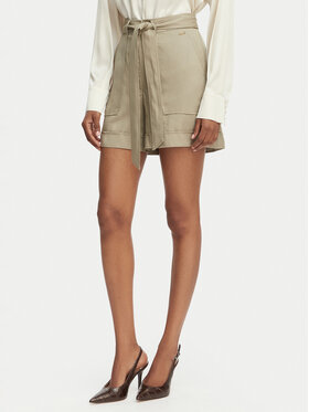 Guess Guess Szorty materiałowe W5GD1R WG4C2 Khaki Regular Fit