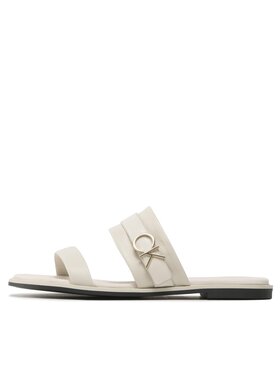 Calvin Klein Natikači Almond Slide W/Hw HW0HW01482 Bela