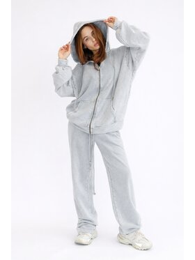 MissDenim MissDenim Bluza Oversize Zip Hoodie Szary Oversize