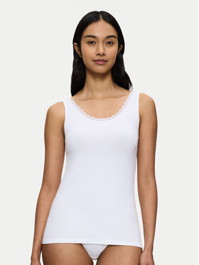 Triumph Triumph Top Feel Of Cotton 10224975 Valge Slim Fit