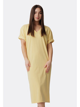 LAURELLA LAURELLA Sukienka codzienna 4SS204 Żółty Regular Fit