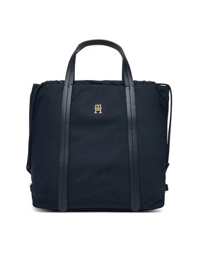 Tommy Hilfiger Tommy Hilfiger Plecak Th Soft Nylon Tote/Backpack AW0AW19029 Granatowy