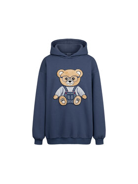 Bejbi Story Bejbi Story Bluza Bluza oversize Andy Teddy dla mamy i taty z kapturem Granatowy Oversize