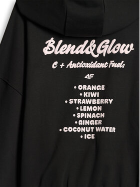 4F 4F Bluza TASTE THE GLOW Czarny Oversize