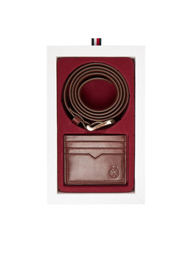 Tommy Hilfiger Tommy Hilfiger Ajándék szett Th Crest Belt And Cc Holder AM0AM13934 Barna