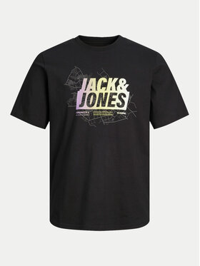 Jack&Jones T-shirt Map 12257908 Crna Regular Fit