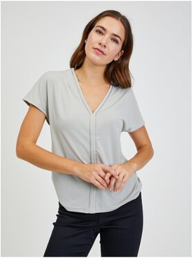 Orsay Orsay T-Shirt 105100879000__L Szary Regular Fit