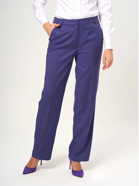 Willsoor Willsoor Spodnie materiałowe 68241 Fioletowy Regular Fit