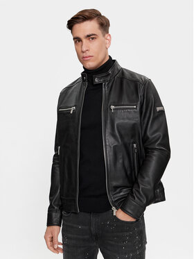 KARL LAGERFELD KARL LAGERFELD Kurtka skórzana 555019 534422 Czarny Regular Fit
