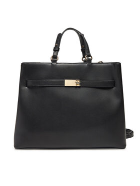 Tommy Hilfiger Tommy Hilfiger Geantă Heritage Satchel AW0AW17211 Negru