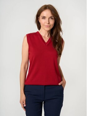 Willsoor Willsoor Kamizelka 72075 Bordowy Regular Fit