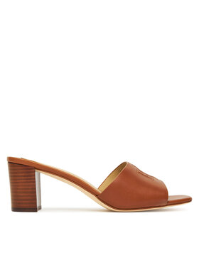 LAUREN RALPH LAUREN LAUREN RALPH LAUREN Klapki Everley Block-Heel 802974364002 Brązowy