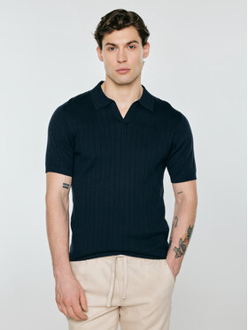 BIG STAR BIG STAR Sweter MATISONIS Granatowy Basic Fit