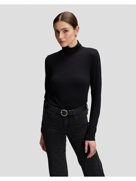 Lee Lee Sweter LS TURTLE NECK Czarny Slim Fit