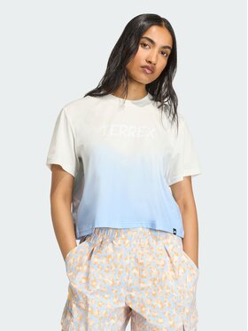 adidas adidas Koszulka techniczna Terrex Multi Tee Meadow Biały Loose Fit
