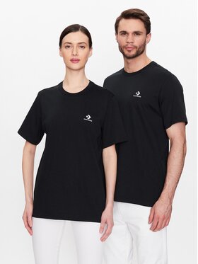 Converse Converse T-Shirt Unisex Go-To Embroidered Star Chevron 10023876-A02 Schwarz Regular Fit