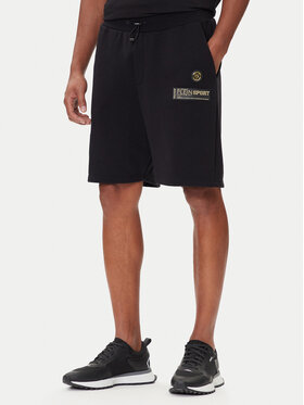 Plein Sport Plein Sport Športne kratke hlače PAEC MJT2601 STE003N Črna Regular Fit