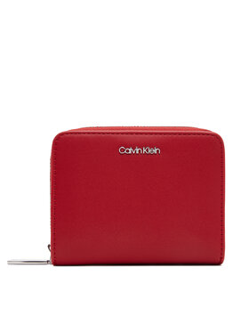 Calvin Klein Calvin Klein Portafoglio piccolo da donna Ck Must Medium Zip Around Wallet K60K611937 Rosso