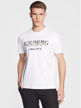 Iceberg Iceberg T-Shirt 23EI1P0F0276307 Biały Regular Fit